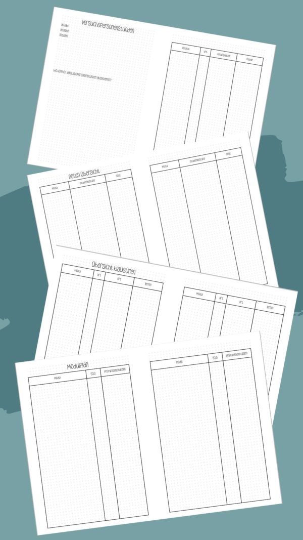 Fernuni Planer Master IU Edition A4/A5 Printable [Digital] – Bild 5