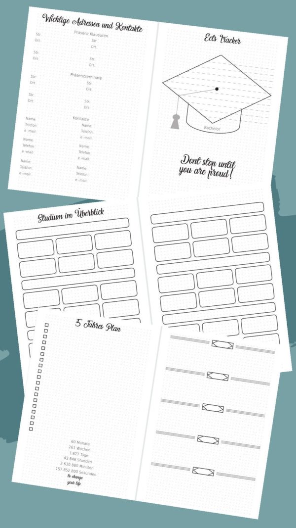 Fernuni Planer Bachelor A4/A5 Printable [Digital] – Bild 11