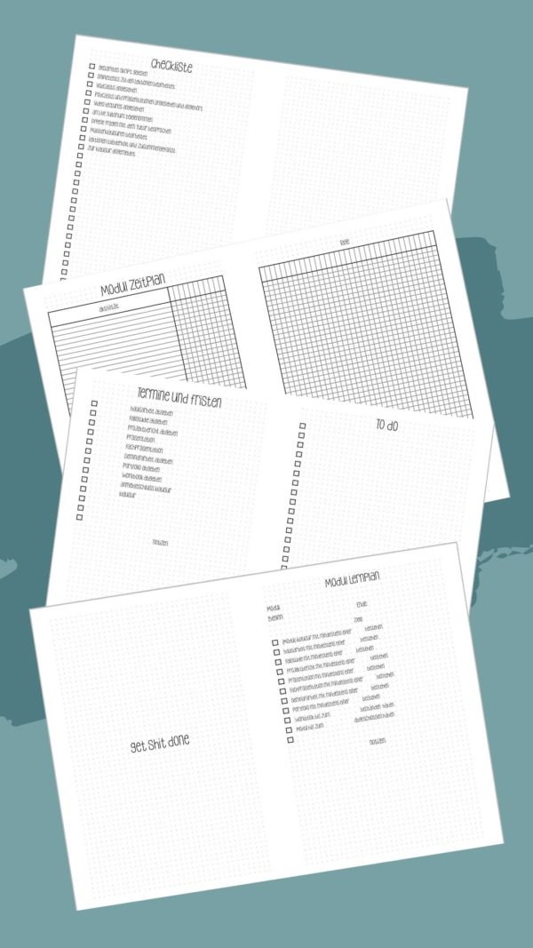 Fernuni Planer Master IU Edition A4/A5 Printable [Digital] – Bild 7