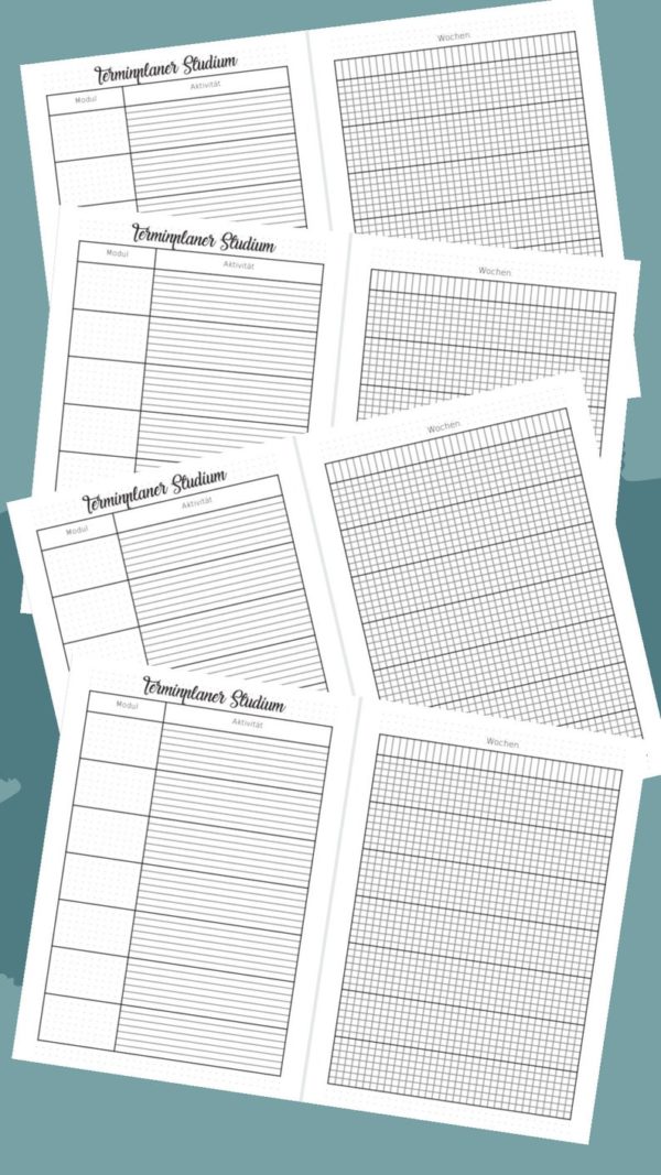 Fernuni Planer Bachelor A4/A5 Printable [Digital] – Bild 13