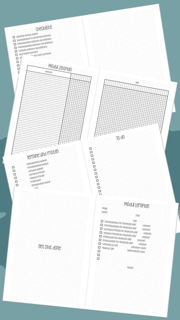 Fernuni Planer Master A4/A5 Printable [Digital] – Bild 6