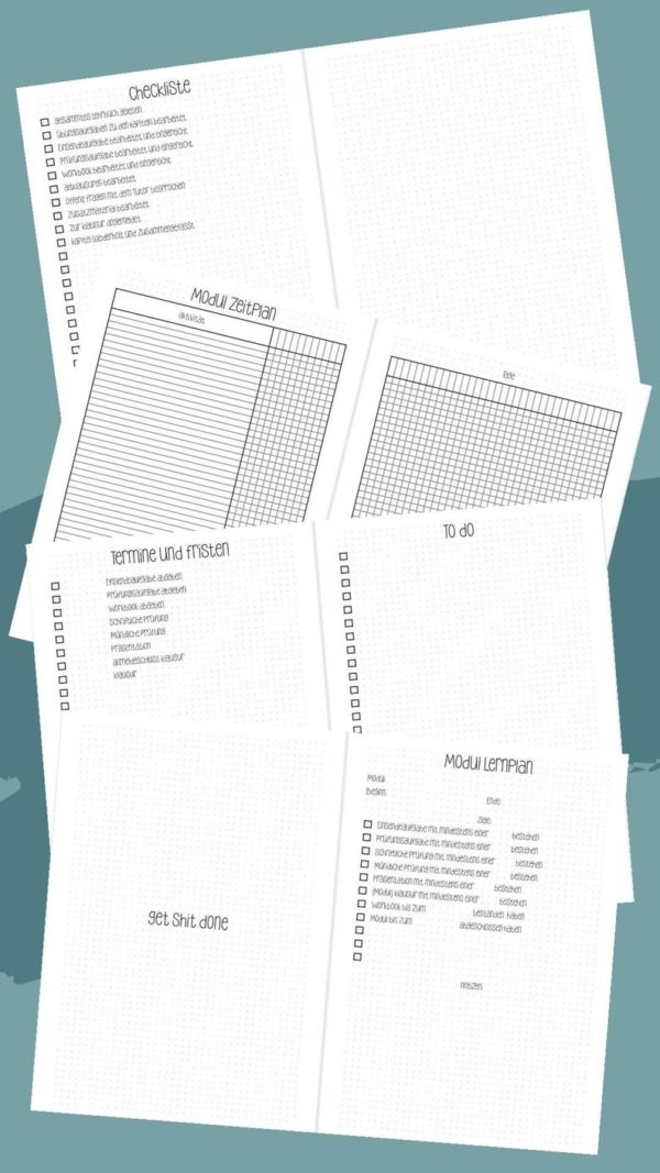 Fernuni Planer Bachelor A4/A5 Printable [Digital] – Bild 6