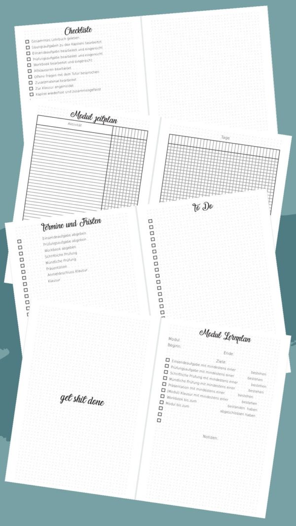 Fernuni Planer Bachelor A4/A5 Printable [Digital] – Bild 14