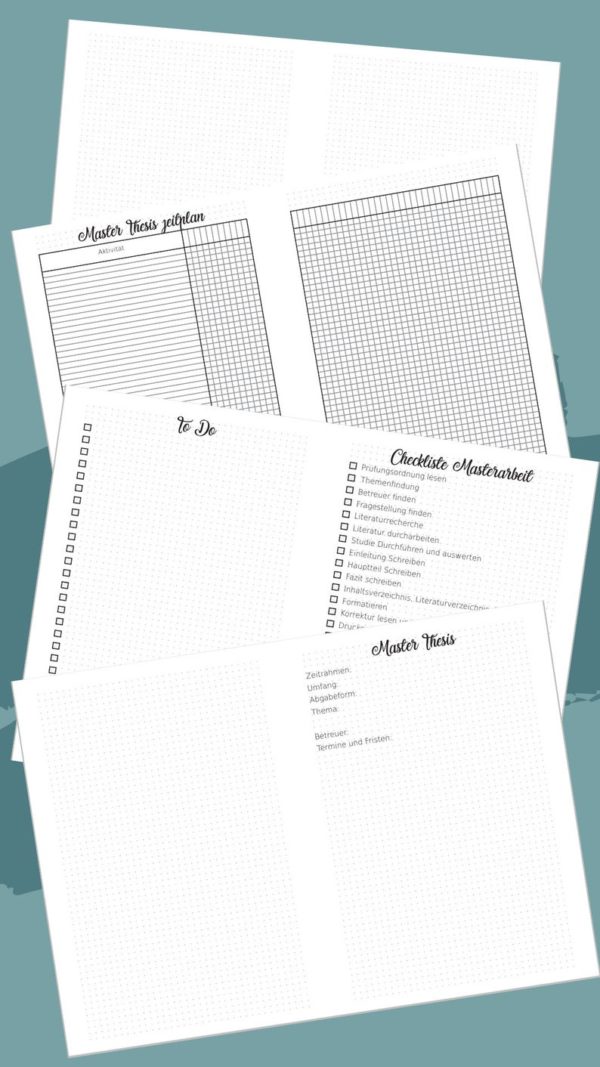 Fernuni Planer Master A4/A5 Printable [Digital] – Bild 16