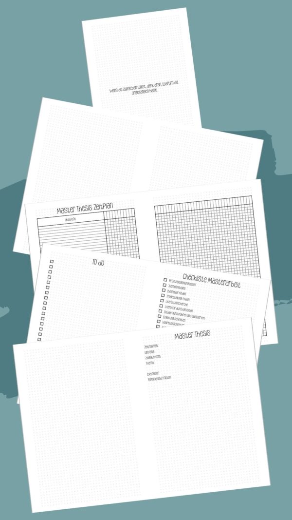 Fernuni Planer Master IU Edition A4/A5 Printable [Digital] – Bild 10