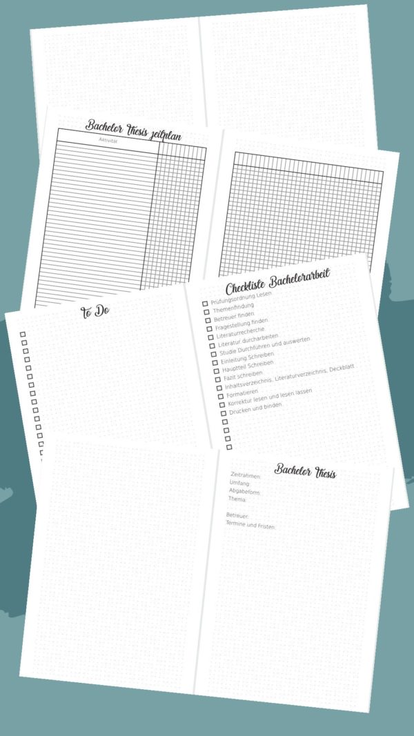 Fernuni Planer Bachelor A4/A5 Printable [Digital] – Bild 16