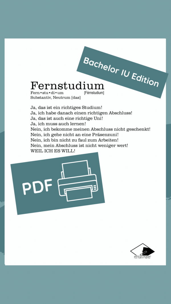 Fernuni Planer Bachelor IU Edition A4/A5 Printable [Digital]