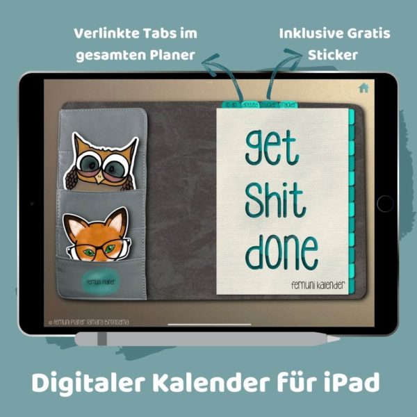 Digitaler Fernuni Kalender für iPad Goodnotes, Notability... [Digital]