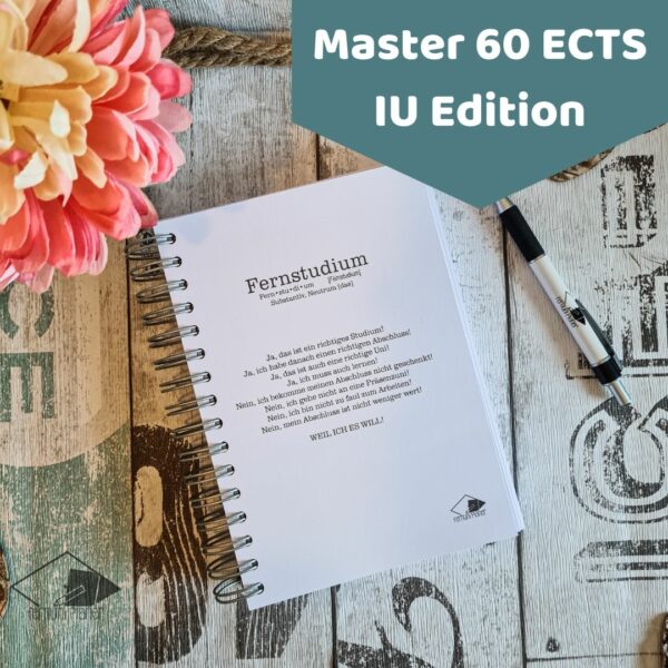Spiral gebundener Fernuni Planer IU EDITION Master 60 ECTS